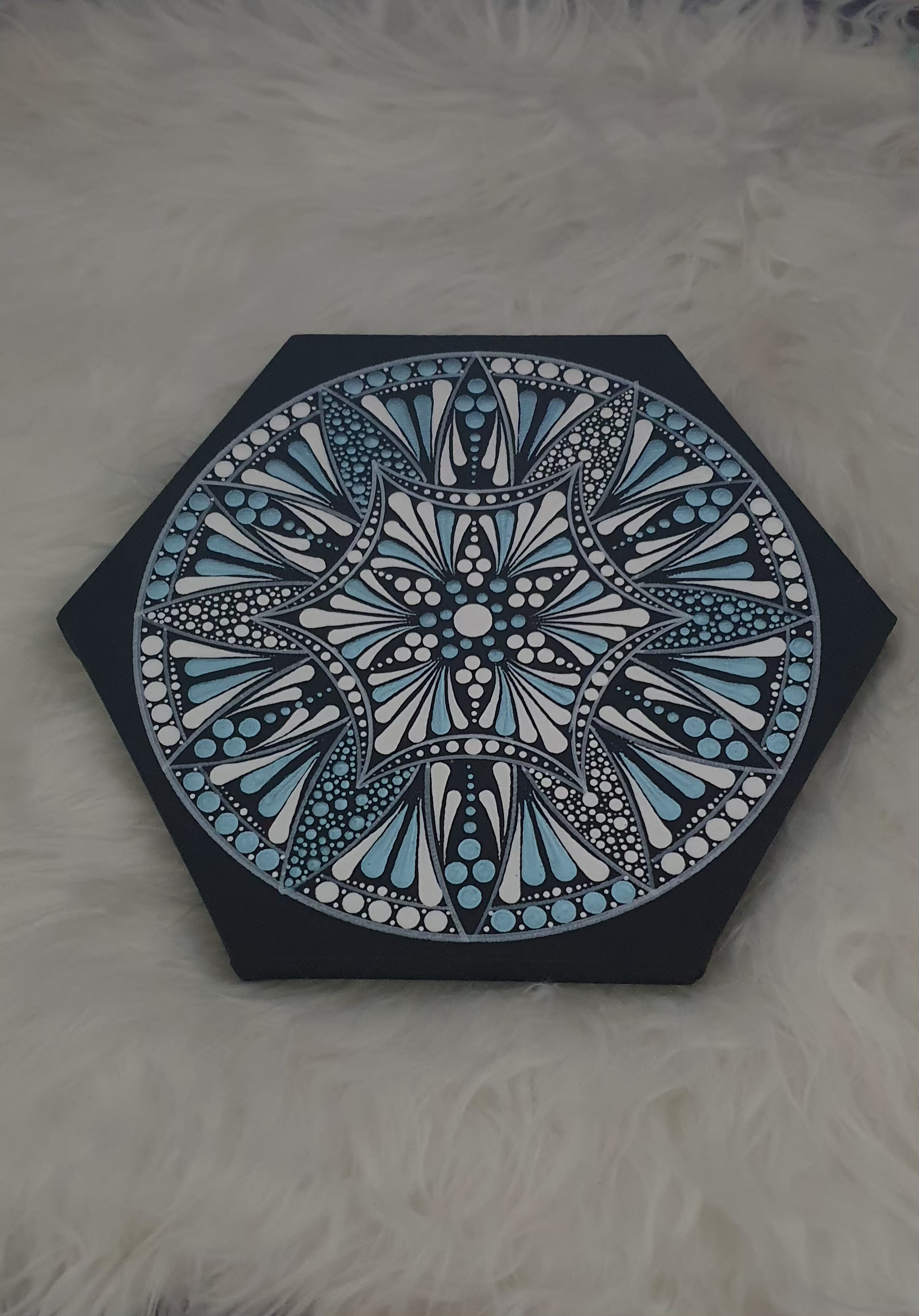 Északi Fény Hexagon Dot Art Mandala (25 cm) - Image 2