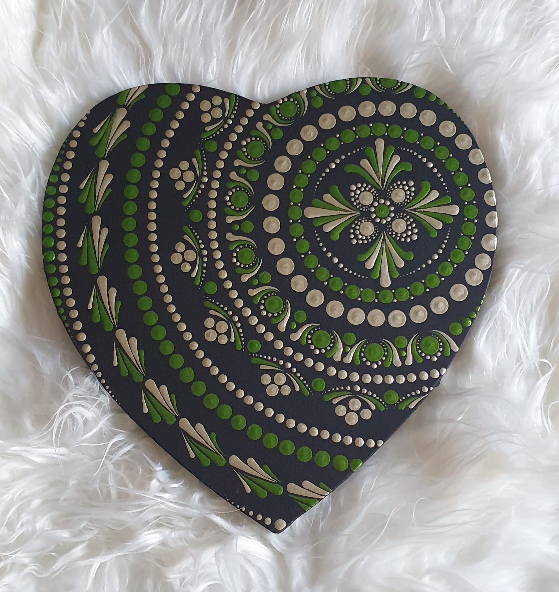 „Anáhata Fénye” Szív Mandala Feszített Vászonkép (28-30 cm)