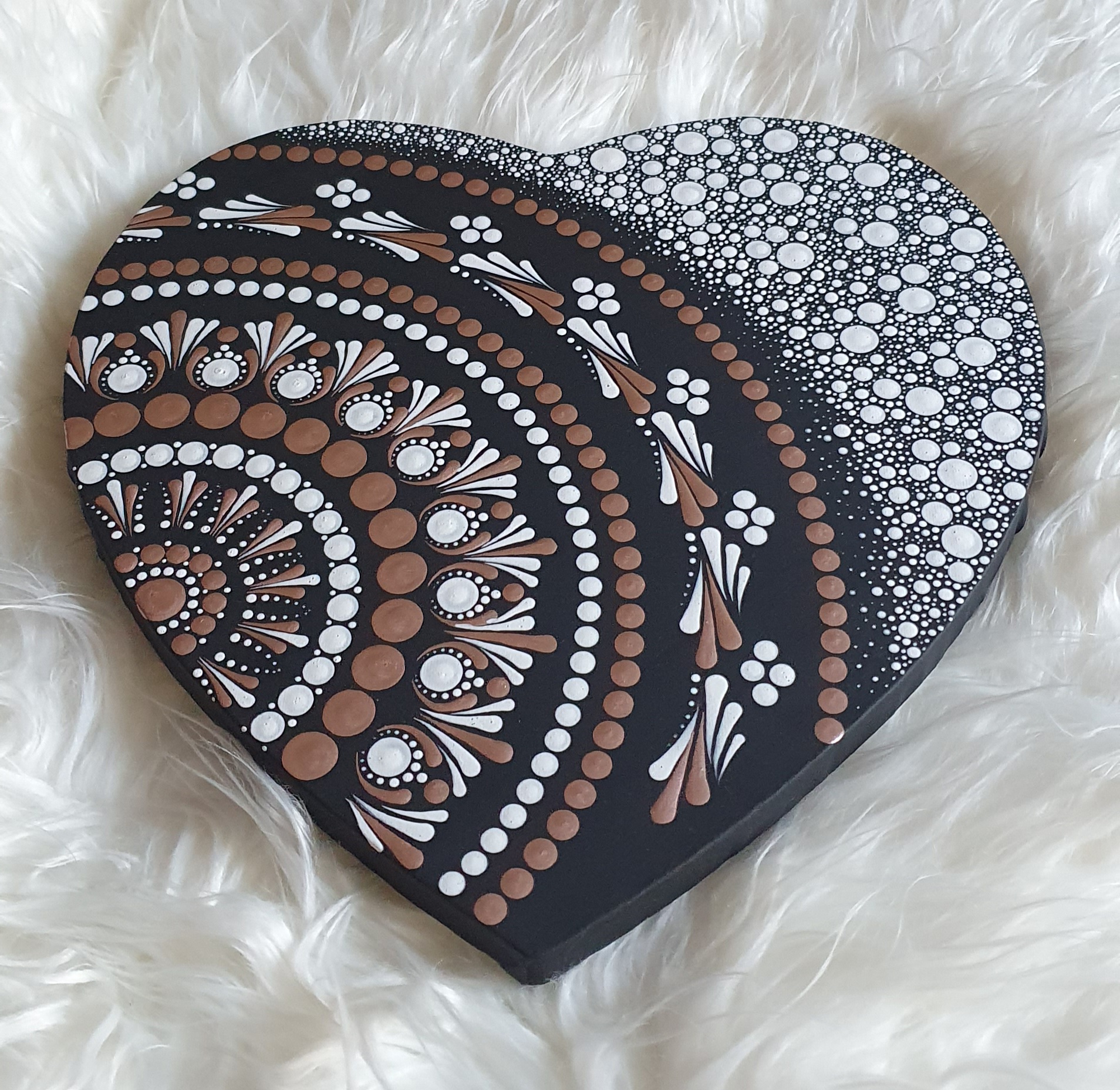 Belső béke szív alakú mandala 28 cm - Image 2