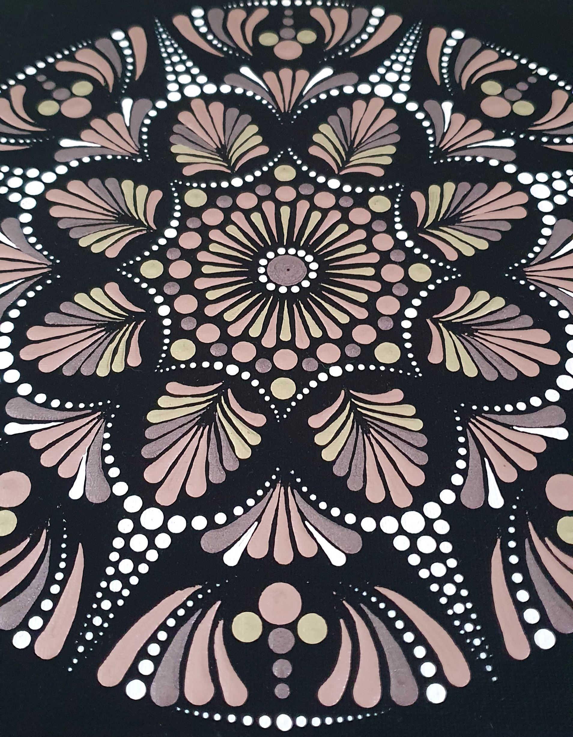Lélekharang – 30 x 30 cm Kézzel Pontozott Prémium Mandala Festmény - Image 3